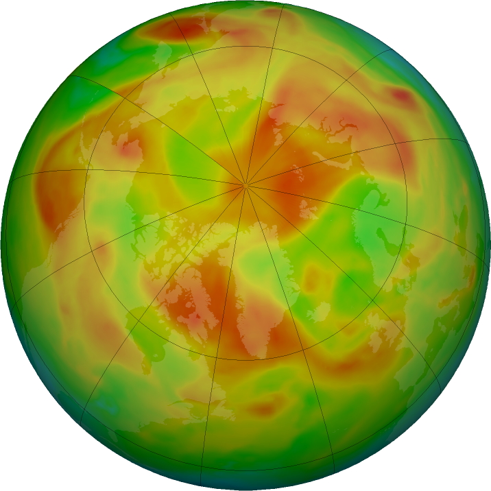 Arctic ozone map for 26 May 2024